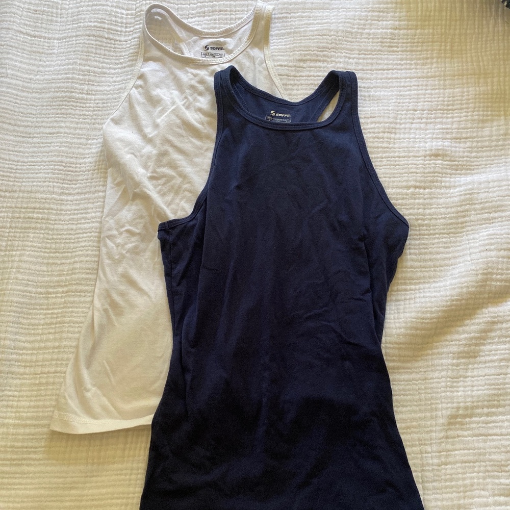 Bundle of 2 soffe high neck tank tops size small